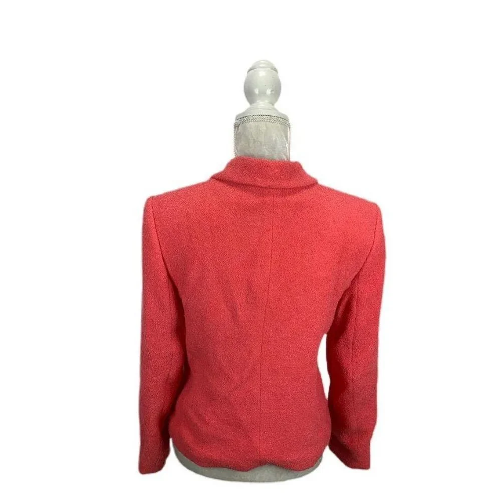 Karen Scott Salmon Boucle Blazer 3 Buttons Size‎ 8